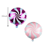 10 Pack Candy Foil Balloons Sweet Spiral Mylar Balloon Set Party Birthday Decorations