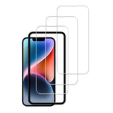 Easy Alignment Frame Designed For iPhone17e / iPhone16e / iPhone14 / iPhone13 / iPhone 13 Pro Tempered Glass Screen Protector Film 3-Pack