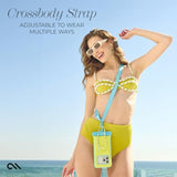 Case-Mate IP68 Waterproof Phone Pouch - Floating Waterproof Phone Case with Crossbody Lanyard - Beach Cruise Ship Travel Essentials - Compatible with All Devices - Touchscreen Friendly - Citrus Splash