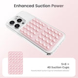 Klearlook Silicone Double-Sided Suction Cup Phone Case Detachable Mount, Sticky Phone Grip With Higher Suction Power For , Hands-Free Phone Accessories Holder For Selfies And Videos, Light Pink