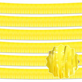 6 Pack 10 Ft Macaron Yellow Foil Fringe Garland Metallic Streamers Tinsel Banner Wall Hanging Garland Backdrop For Parade Floats, Halloween, Christmas, Thanksgiving, New Year Party Decorations