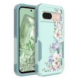 Mint Green/Magnolia Google Pixel 8a 5G Case with Floral Design