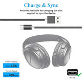 Replacement Usb Charging Cable For Bose Qc35 Quietcomfort 35 Wireless Headphon