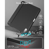 For Ipad 10Th Generation Case 10.9 Inch 2022, Slim Tri-Fold Stand Soft Tpu Bac