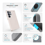 Speck Samsung Galaxy S25 Ultra Case - Magnet Case, 13-Foot Drop Protection, No-Slip Grips - Samsung S25 Ultra Case Magsafe - Raised Bezel and Enhanced Buttons - Presidio 2 Grip