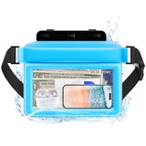 Large Floating Waterproof Phone Pouch with Adjustable Waist Strap, Water Proof Fanny Pack Dry Bag Wallet for Cellphone Passport Watch and Valuables,