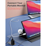 Usb-C To Mini Hdmi Cable 10Ft, Laptop To Portable Monitor Cable, High Speed 4K