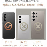 Samsung Galaxy S25+ Plus Case with Slide Camera Cover, Screen Protector, Kickstand
