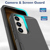 For Samsung Galaxy S25 Plus Case: Dual Layer Protective Heavy Duty Cell Phone Cover Shockproof Rugged With Screen Protector - Military Protection Bumper Tough - Samsung Galaxy S25+ Plus 2025, Black