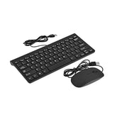 Wired Keyboard And Mouse, Ultra-Thin Usb Keyboard Optical Mouse Set Combofull Size Wire Corded Keyboard Mouse Combo Set With Number Pad For Laptop,Pc,Desktop(Black)