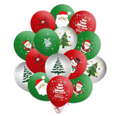 50 Pcs Christmas Balloons For Party Decorations, Red And Green Latex Balloons For Christmas Party Supplies Favors, Santa Balloon Decor For Xmas Holiday Games