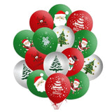 50 Pcs Christmas Balloons For Party Decorations, Red And Green Latex Balloons For Christmas Party Supplies Favors, Santa Balloon Decor For Xmas Holiday Games