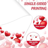 60 Sheets Valentine'S Day Stationery Letterhead Paper Red Pink Love Heart Realistic Letter Writing Paper For Wedding Note Greeting Office Printing, 8.5 X 11 Inch, Single-Sided