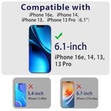 2 Pack Privacy Screen Protector for iPhone 16e / iPhone 14 / iPhone 13 / iPhone 13 Pro 6.1-Inch, Anti-Spy Private Tempered Glass, Anti-Scratch, Easy