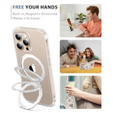 Compatible With Iphone 16 Pro Max Case, Built-In Screen Protector & Seamless Stand, With Camera Lens Protector, Strong Magnetic Clear Phone Case, Full Body Protective Cover For 6.9" (Clear)