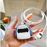 Cute Protective Case Compatible With Apple 20W Usb-C Adapter Charger, 3D Cartoon Protective Cover, Cable Protector Sleeve For Iphone Charger (Cute Shark)