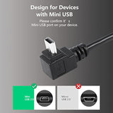 Dash Cam Power Cord, 9.8Ft 90 Degree Mini Usb Cable, Angle Mini Usb B Male To Usb A 2.0 Male Data Sync And Charging Cable For Garmin Nuvi Gps,Canon,Dash Cam (3M, Black Up Angle)