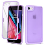 For Iphone Se 2020/2Nd/2022/3Rd Case With Built-In Screen Protector & Full Body Protective,For Apple Iphone 7/8 Phone Cases For Men Women Girl-Light Purple