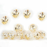 Gold Confetti Balloons, 50 Pack, 12 Inch, Clear Balloons With Gold Confetti Inside, For Wedding, Baby Shower, Engagement Party Decoration