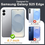4 Pack For Samsung Galaxy S25 Edge Screen Protector, Tempered Glass Hd Clear 9H Hardness Protective Film, Full Coverage Anti-Scratch Bubble Free Easy Install Case Friendly