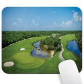 9.5"X 7.9" Mouse Pad (Golf Course Scene), Non-Slip Mat For Desk, Smooth Surface For Gaming & Office Work, Panoramic Real Picturesque Of A Field Forest Greenery In The Open