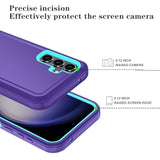 Phone Case For Samsung Galaxy A35 5G Case With Hd Screen Protector, Heavy Duty Shockproof & Dropproof 3-Layer Cover Phone Case For Galaxy A35 (Purpleskyblue)