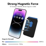 Stronger Magnetic Wallet Cell Phone For Iphone 15 Series, Rfid Leather Phone Wallet Stick On Series Of Iphone 14/13/12 Pro/Promax And Devices, Black