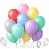 Pastel Macaron Latex Balloons 120 Pack – 10 Inch Balloon Arch & Garland Kit With Strip, Glue Dots & Ribbon – Birthday, Baby Shower, Wedding & Party Decorations