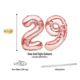 38pcs Rose Gold 29th Birthday Decorations for Women, with Banner, Sash & Balloons