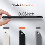 Ultra Slim Designed For Iphone Se 2022(3Rd Gen)/Iphone Se 2020(2Nd Gen)/Iphone 7/Iphone 8 Case With Screen Protector, Multi-Color Silicone Shockproof Phone Case(Black)