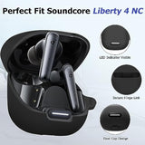 Compatible With Anker Soundcore Liberty 4 Nc Case Cover, Soft Silicone Shockproof Protective Case Skin For Soundcore Liberty 4 Nc Wireless Earbuds (Black)