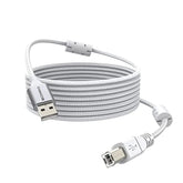 Usb Printer Cable 32.8Ft/10Meter Scanner Cable Usb Printer Cord Type A To Type B Durable Usb 2.0 Scanner Cord High Speed For Hp, Canon, Dell, Epson, Lexmark, Xerox, Brother, Samsung And More