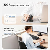 2.4G Wireless Ergonomic Mouse, Rechargeable Vertical Mouse For Work/Office/Gaming, Computer Laptop Mouse With Usb-A Receiver, 6 Buttons, 4- Dpi Optical Mice For Windows, Mac Os, Black