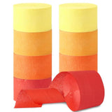 Orange Streamers Party Decorations, 8 Rolls 656Ft Red Orange Yellow Crepe Paper Streamers For Thanksgiving Birthday Anniversary Firefighter Fall Decorations Supplies