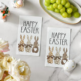 100 Easter Disposable Paper Decorative Guest Napkins, Easter Bunnies Hand Towel for Party Lunch Dinner Kitchen Bathroom