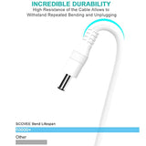 Charger For Foreo Luna Series Facial Cleanser,Replacement Usb Dc Charging Cable For Foreo Luna 2 3 4 Mini Bare Issa Go Play Plus Ufo Luxe Series E-Toothbrush Power Charger Cord And More 4Ft