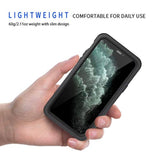 For Iphone 11 Pro Case, Ip68 Waterproof Dustproof Case With Built-In Screen Protector, Heavy Duty Full Body Protective Clear Back Phone Cover For Iphone 11 Pro (Black)