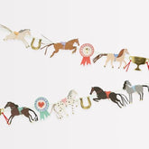 Meri Meri Horse Party Banner (Pack of 1). 13' Party Garland Including Excess Cord