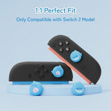 Switch 2 Silicone Thumb Grip Caps, Joystick Anti-Slip Cover Caps Compatible with Switch 2025,4pcs - Cute Shark