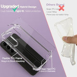 Clear Case for Samsung Galaxy S23 Plus Shockproof Bumper Protective Cover with Hybrid Design and Airbags Corners