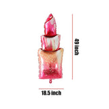 Red Lips Balloons Lipstick Balloons Red Kiss Lips Shaped Foil Mylar Birthday Bridal Shower Valentine'S Day Wedding Party Marriage Engagement Decorations 4Pcs