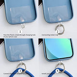 Silicone Heart Loop Phone Lanyard with Universal Case Anchor and Keychain Beige