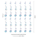 Little Mermaid Party Decoration Puple Blue Bubble Garlands Transparent