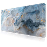 Large Gaming Mouse Pad, Extended Xxl, (35.4X15.7X0.11 In), Long Non-Slip Rubber Base Mousepad, Stitched Edges, Waterproof Keyboard Desk Mat For Game, Work, Office, Home Decor (Deep Blue Ocean)