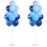 Balloon Sticks With Base For Floor Or Table,Metallic Pearl Baby Blue Balloon Column Stand Kit With Balloons,Base&Pole,Backdrop Decoration For Party Wedding Baby Shower Birthday Graduation