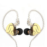 Kz Zsn Pro X Dual Driver 1Ba+1Dd Hybrid Metal Earphones Hifi In-Ear Monitor With Detachable Recessed 2Pin Cable,Zinc Alloy Panel (Without Mic, Black)