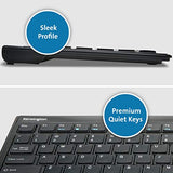 Slim Type Wireless Quiet Keyboard (K72344Us), Black