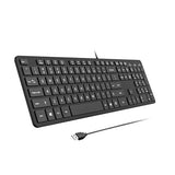 Usb Wired Keyboard For Window,Comfortable Quiet Chocolate Keys, Durable Ultra-Slim Wired Computer Keyboard(Qwerty) For Pc, Windows 11/10/8/7/Xp/Vista Kb1430