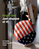 4th July Plastic Table Cloth Disposable 6 Pack, 54 x 108 Inch