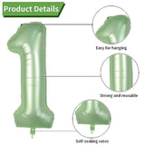 40 Inch Sage Green Number 1 Balloon, Olive Green 1St Birthday Balloons, Retro Sand White Avocado Green Gold Latex Balloons 1 Foil Balloon For Boy Girl Baby Shower 1St Birthday Jungle Party Decorations